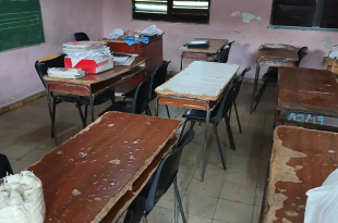 Escuela en mal estado en Cuba al inicio del curso escolar.