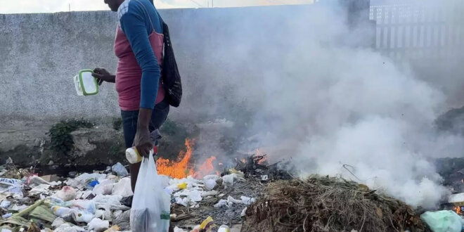 basura ardiendo en La Habana
